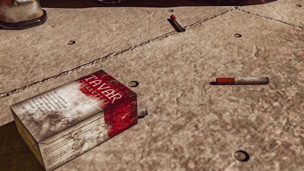MEC's cigarettes on the floor